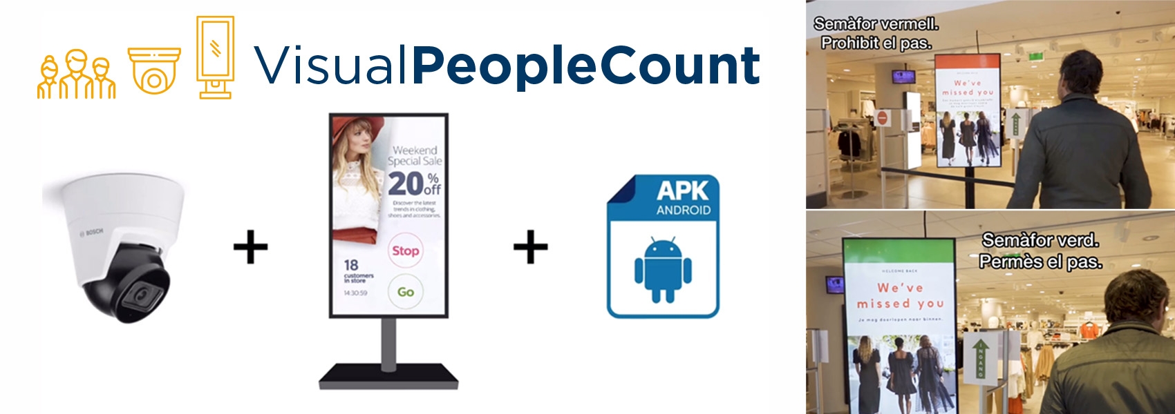 VisualPeopleCount Nou sistema de control d'aforament amb display publicitari. 